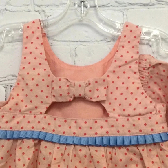 Nautica 2Pc Pink Polka Dot Summer Dress size 12M - Picture 7 of 8
